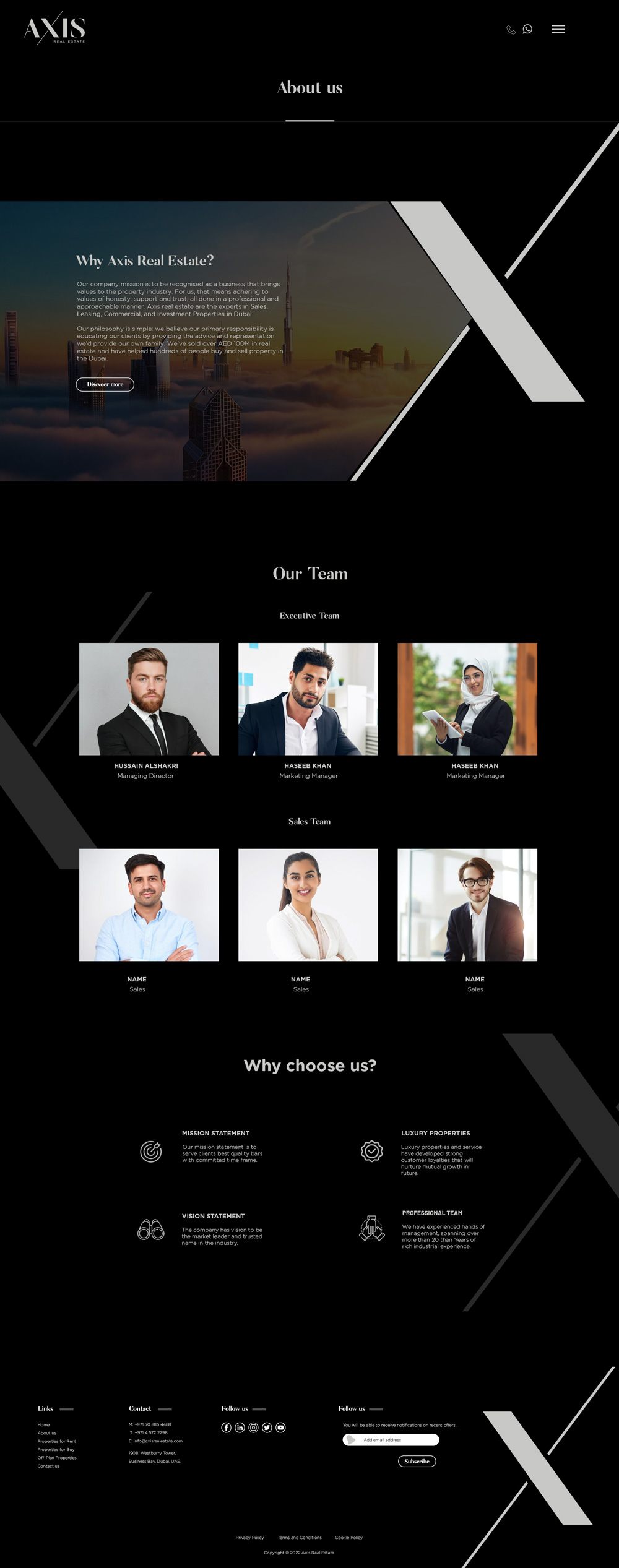 Axis Real Estate UX/UI Design, screen 2