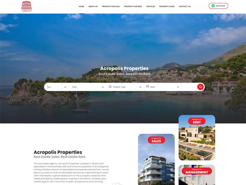 Acropolis Real Estate Website by BROWSER