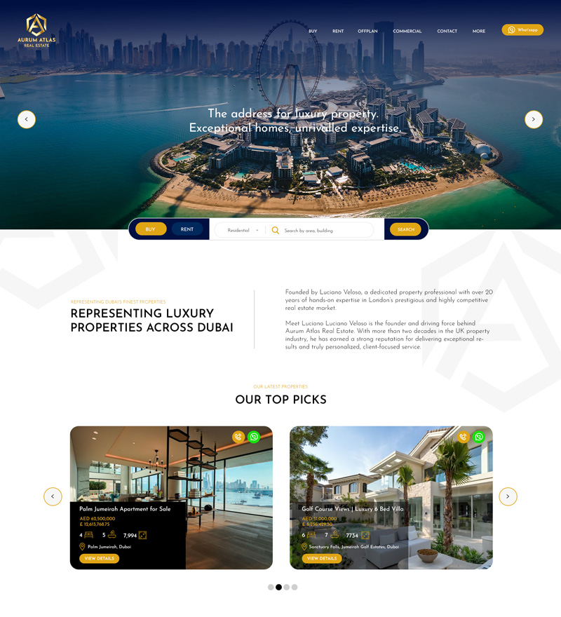 Affordable and professional real estate website design in Dubai
