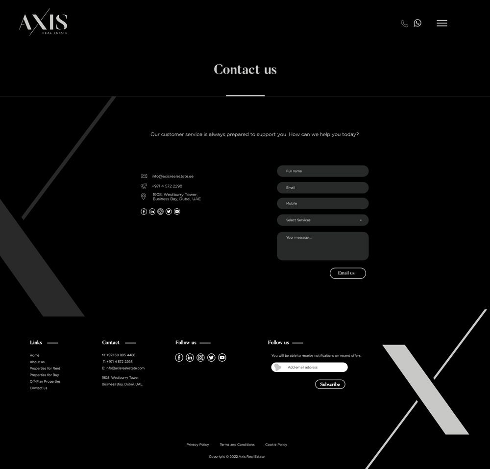 Axis Real Estate UX/UI Design, screen 4