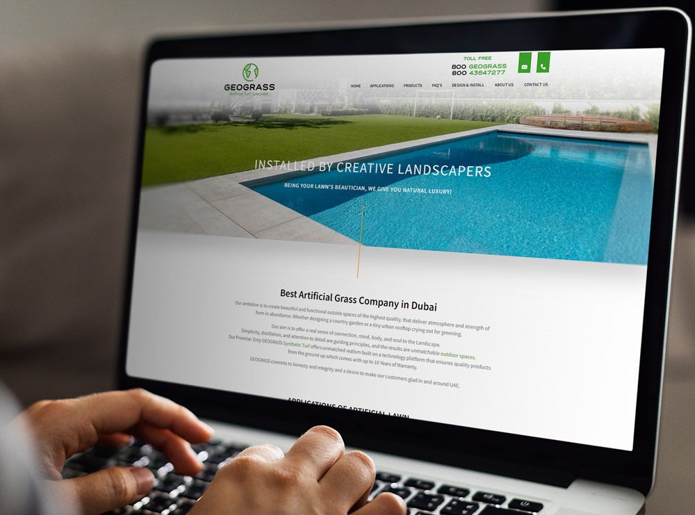 Geograss Website Design, screen 3