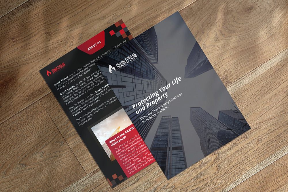 Grand Epsilon Brochure Design, page 1