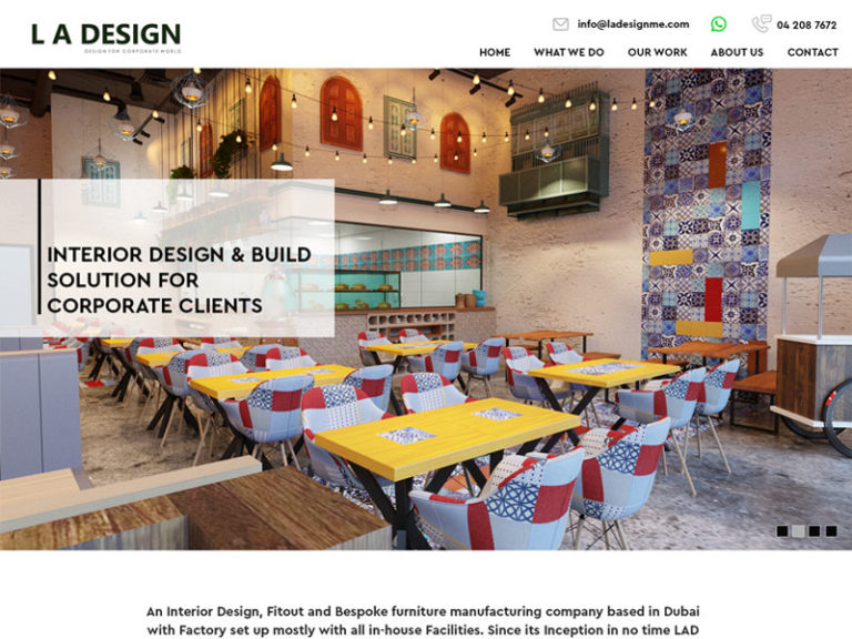 LADESIGN interior design, fit-out and furniture website