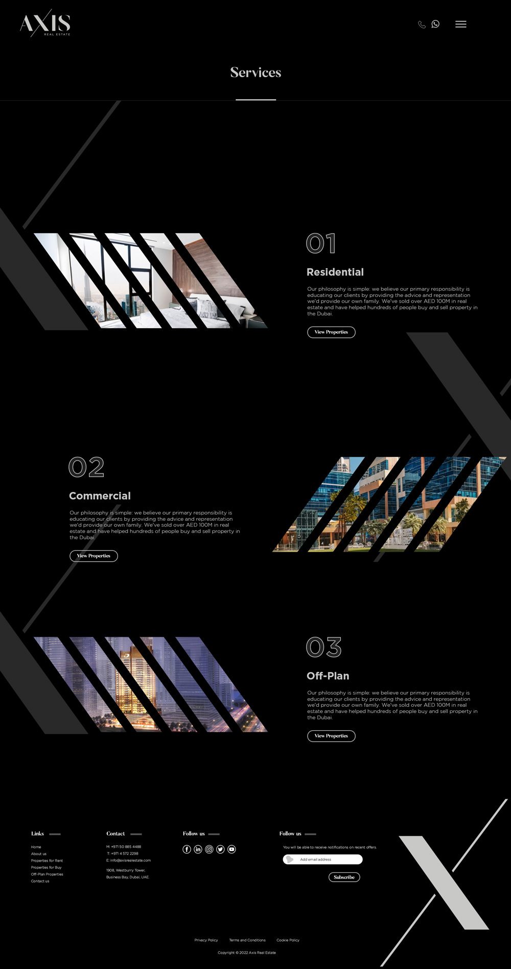 Axis Real Estate UX/UI Design, screen 3
