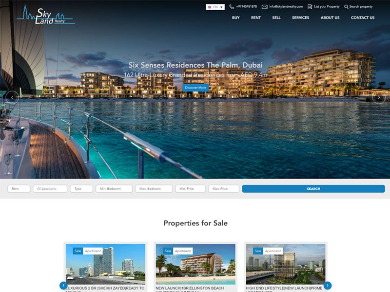 Skyland Real Estate Website by BROWSER