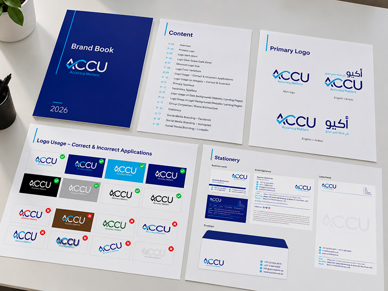 ACCU brand guidelines and stationery