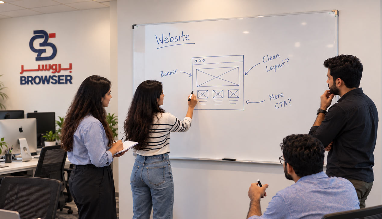 The BROWSER team at work in the Dubai studio