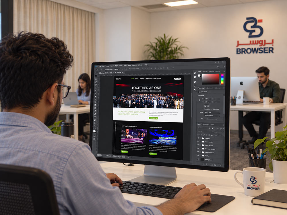 Geograss website design by BROWSER Dubai
