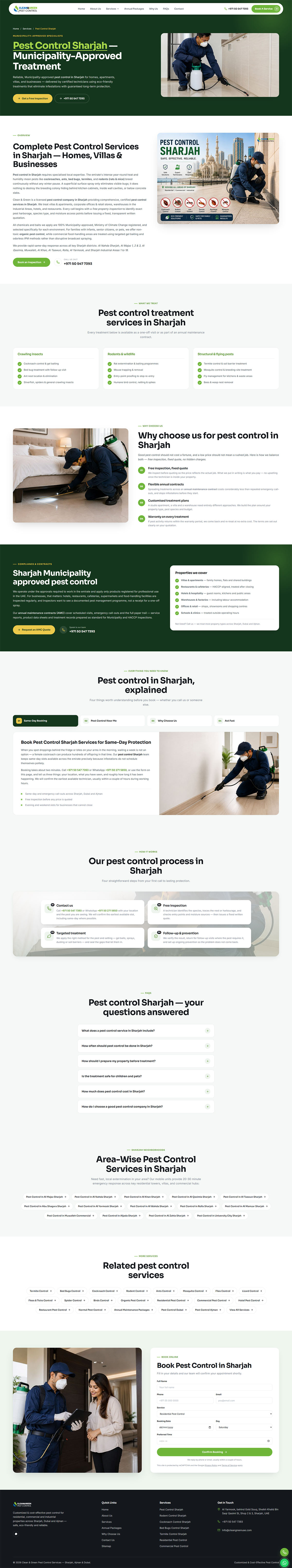 Clean & Green Pest Control — clean green cleaning pest control sharjah