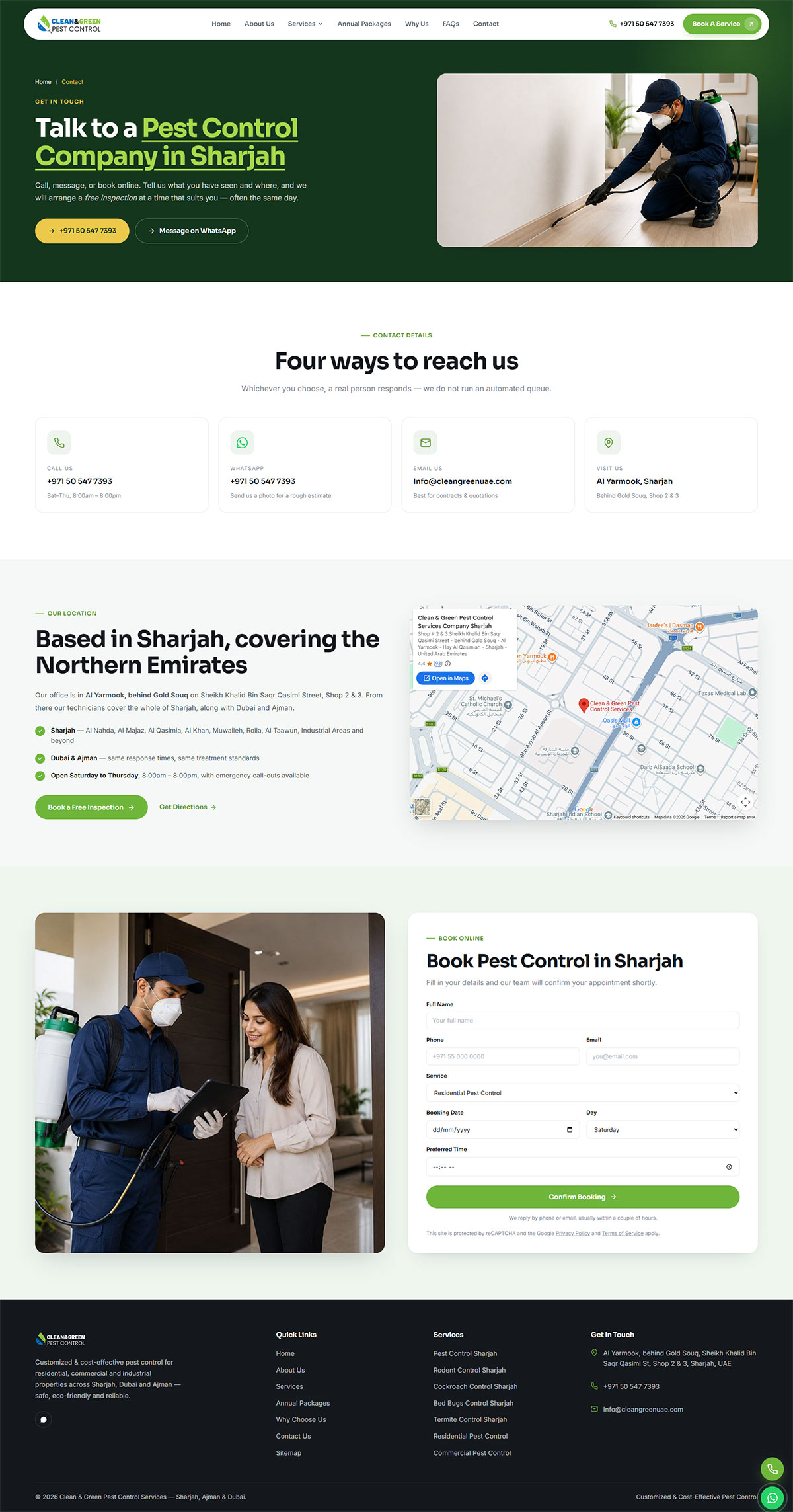 Clean & Green Pest Control — clean green cleaning contact