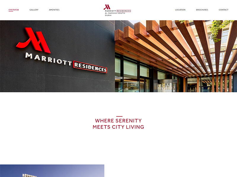 Marriott Residences — Real Estate Website Design by BROWSER