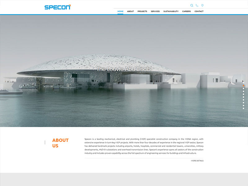 Specon Group — Contracting Company Website by BROWSER